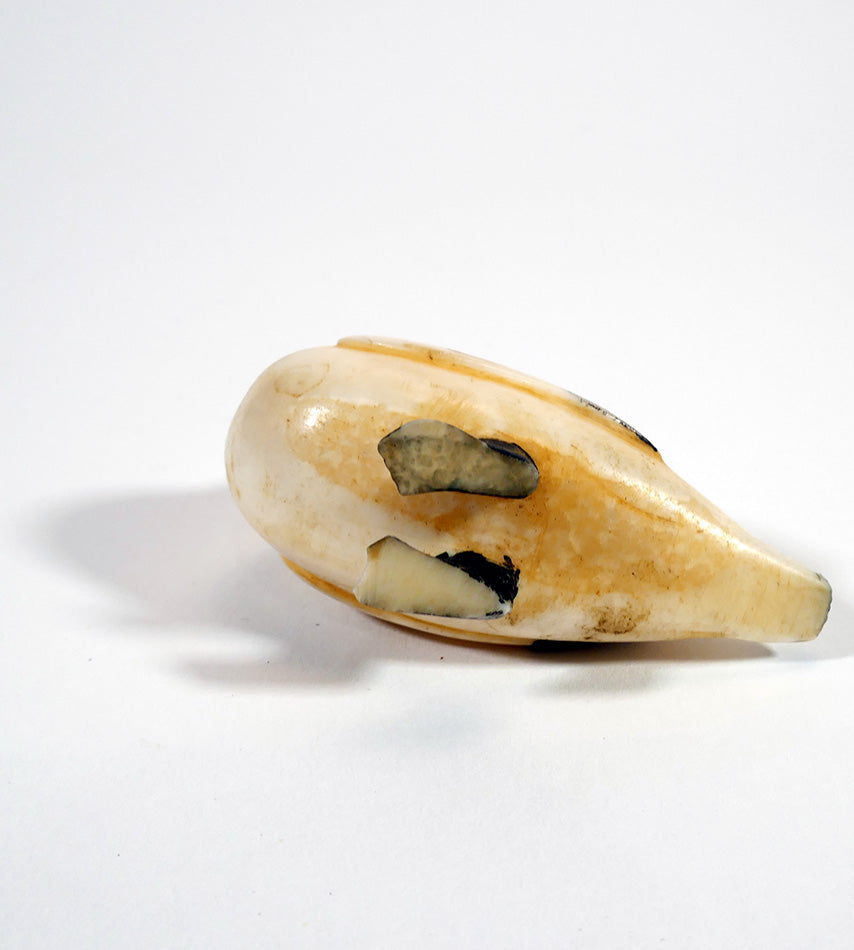 Vintage Alaskan Inuit Eskimo Goose with Scrimshaw