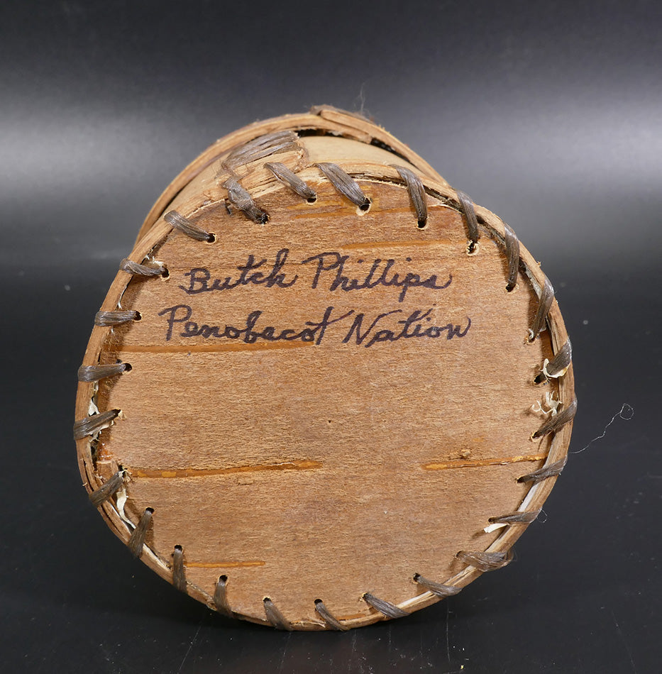 Butch Phillips Penobscot Birch Bark Basket Butterfly