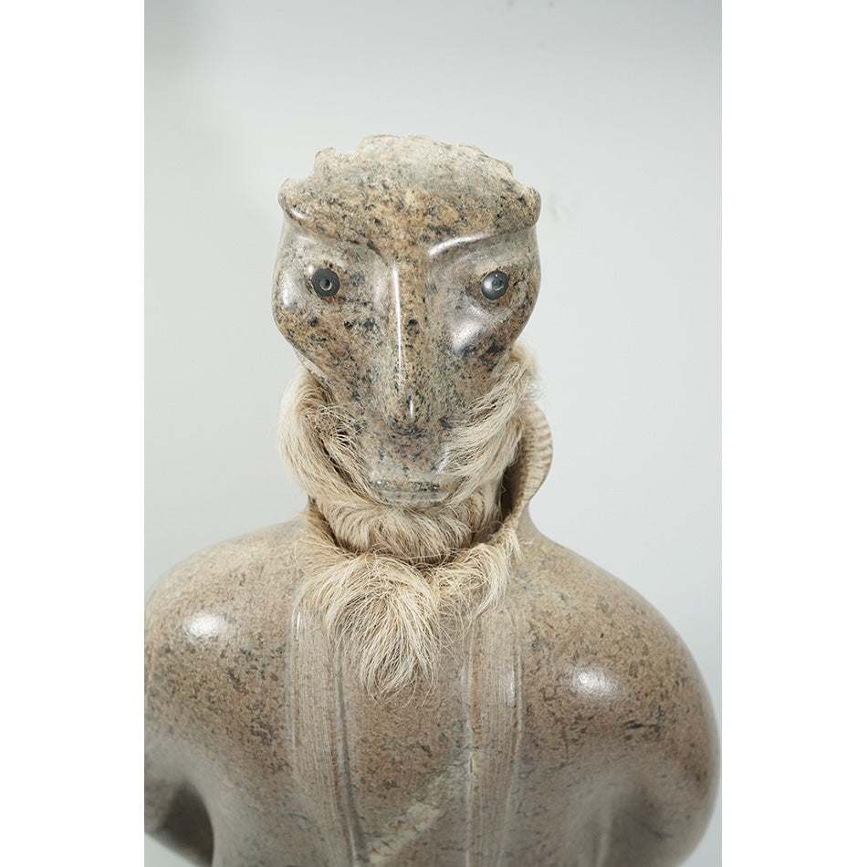 Inuit Sculpture David Ruben Piktouqun Shaman Awaiting