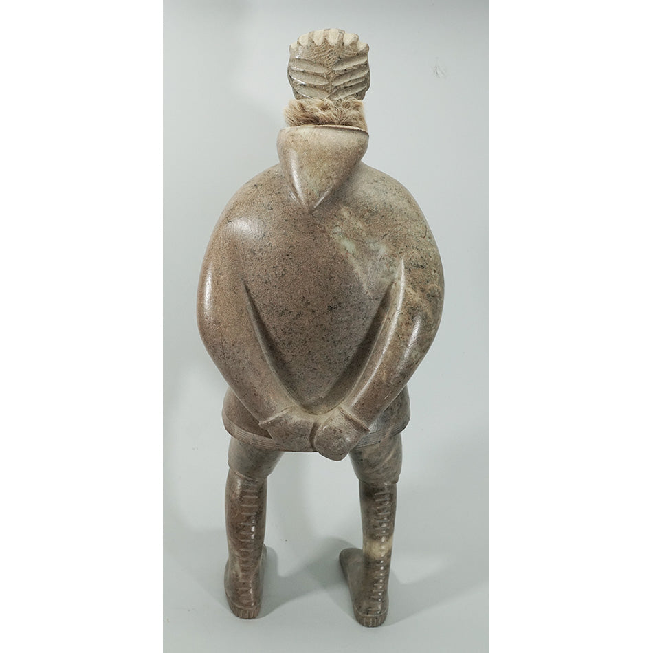Inuit Sculpture David Ruben Piktouqun Shaman Awaiting
