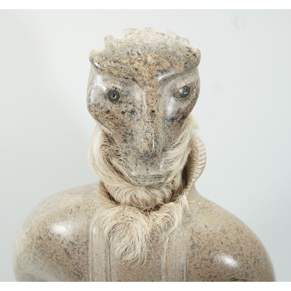 Inuit Sculpture David Ruben Piktouqun Shaman Awaiting