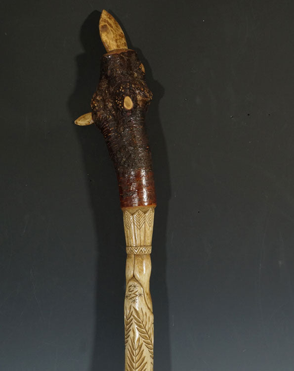 Erik Sappier Chip-carved Unpainted Root Club