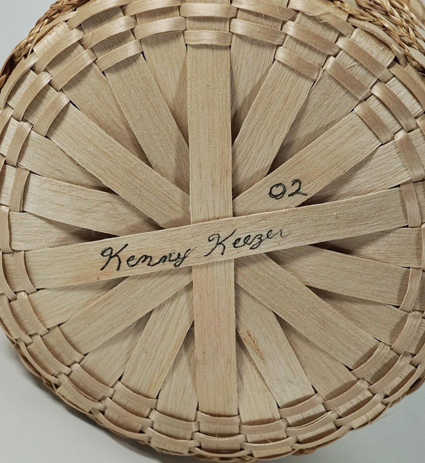 Kenny Keezer Passamaquoddy Round Basket Wabanaki