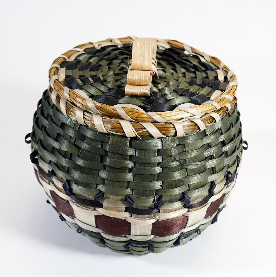 Wabanaki Pasamaquoddy Lydia Soctomah Black Ash Basket