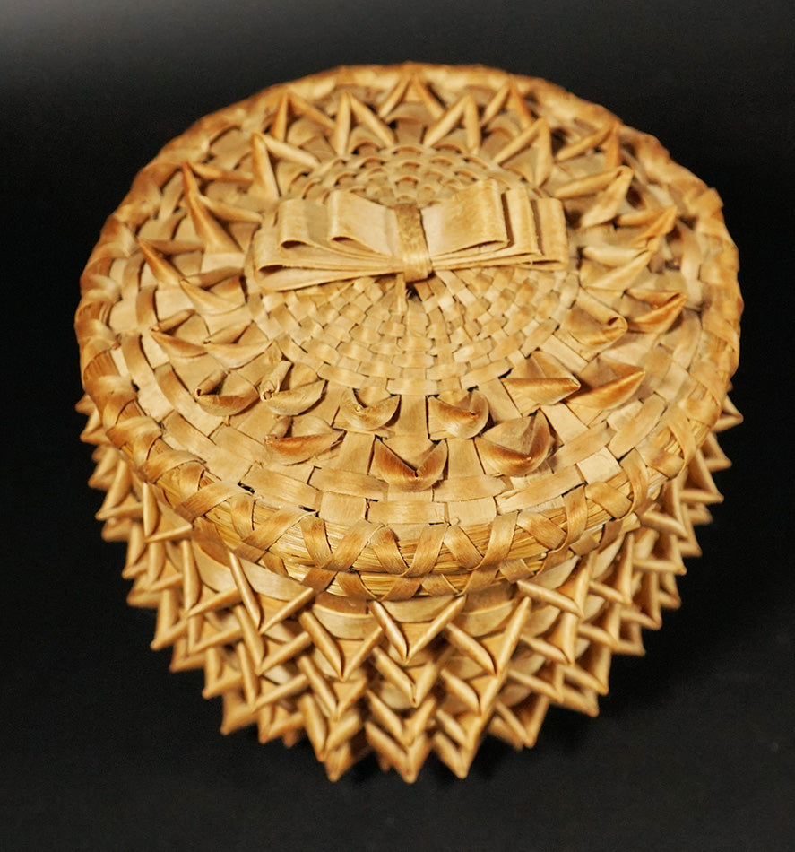 Passamaquoddy Master Basket Maker Sylvia Gabriel Point Basket