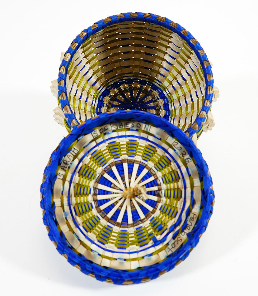 Sarah Sockbeson Penobscot Wabanaki Small Urchin Basket with Points