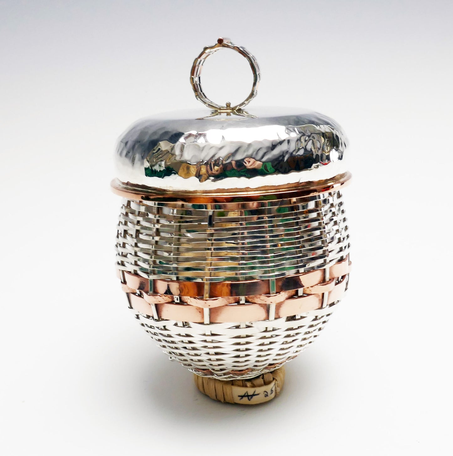 Shane Perley-Dutcher Maliseet Silver Acorn Basket Wabanaki