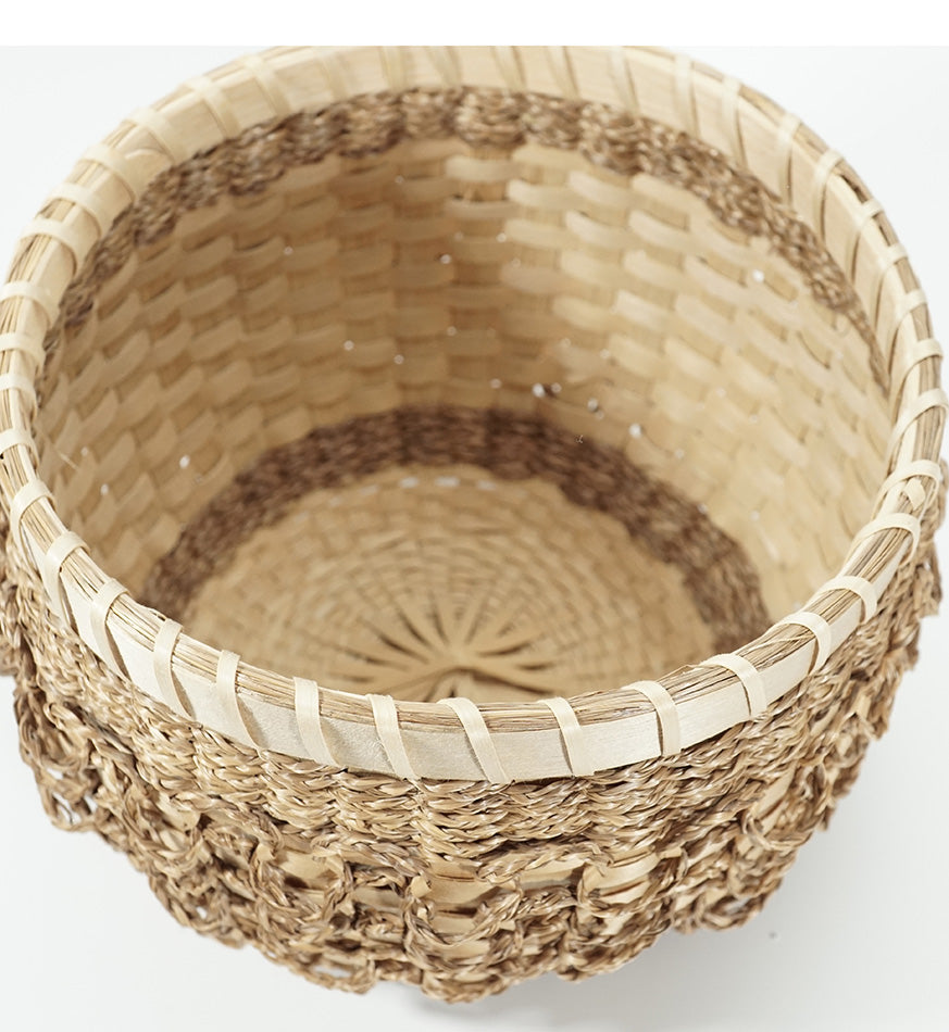 Passamaquoddy Master Basket Maker Sylvia Gabriel Loop Basket Wabanaki
