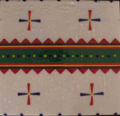 Textile Series Blanket Design Fused Glass Panel