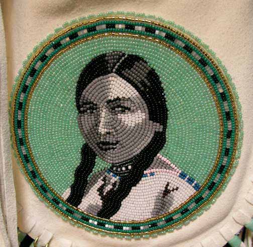 Native American Red Bird (Gertrude Simmons) Beaded Purse Mandan Artist Karen Beaver