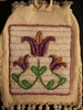 Native American Deerskin Beaded Purse w/Floral Design Mohawk Artist Karen Francis