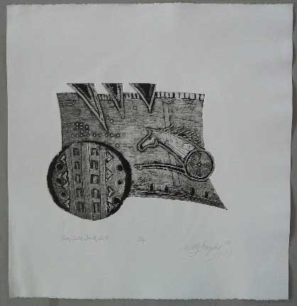 Has, Could, Should, Will (Collograph)