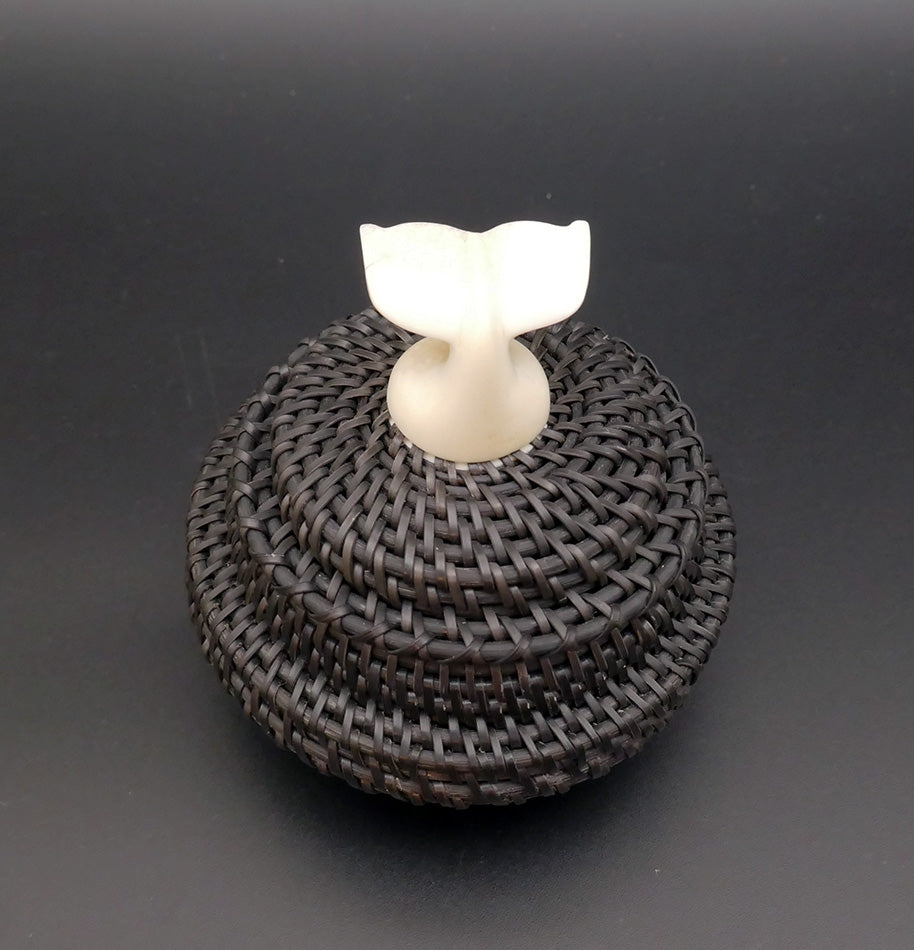 Alma Johnston Stepped Baleen Basket Alaskan Art