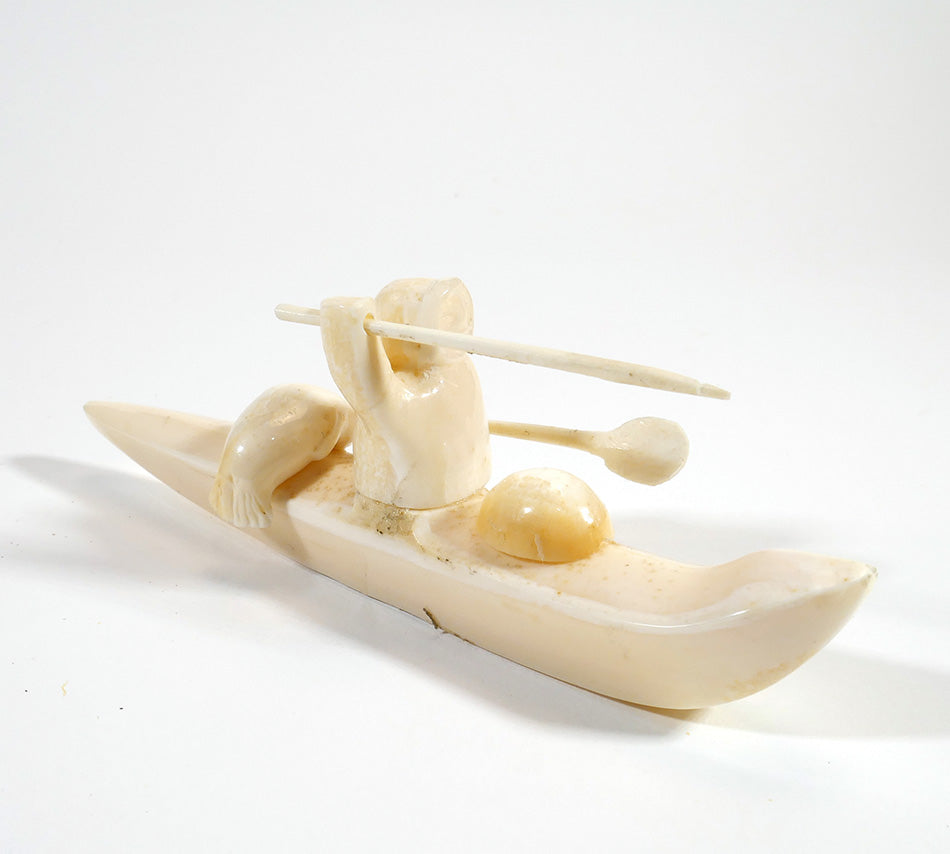 Vintage Inuit/Eskimo Alaskan Kayak Mark Oseganna