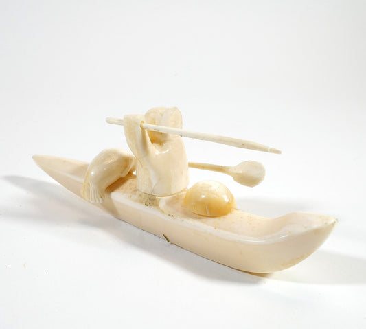 Vintage Inuit/Eskimo Alaskan Kayak Mark Oseganna