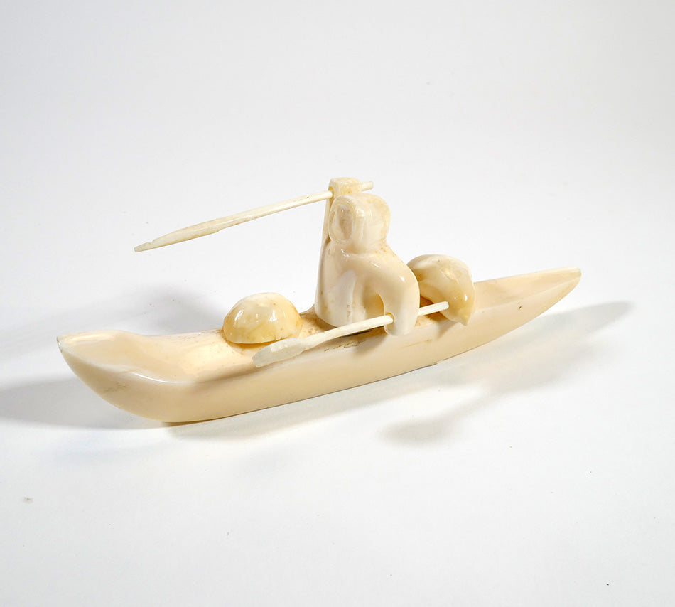 Vintage Inuit/Eskimo Alaskan Kayak Mark Oseganna