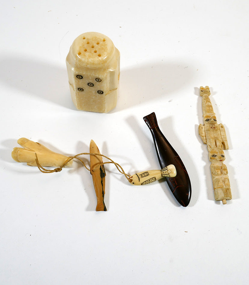 Alaskan Inuit/Eskimo Artifacts Walrus Tusk, Bone, Baleen
