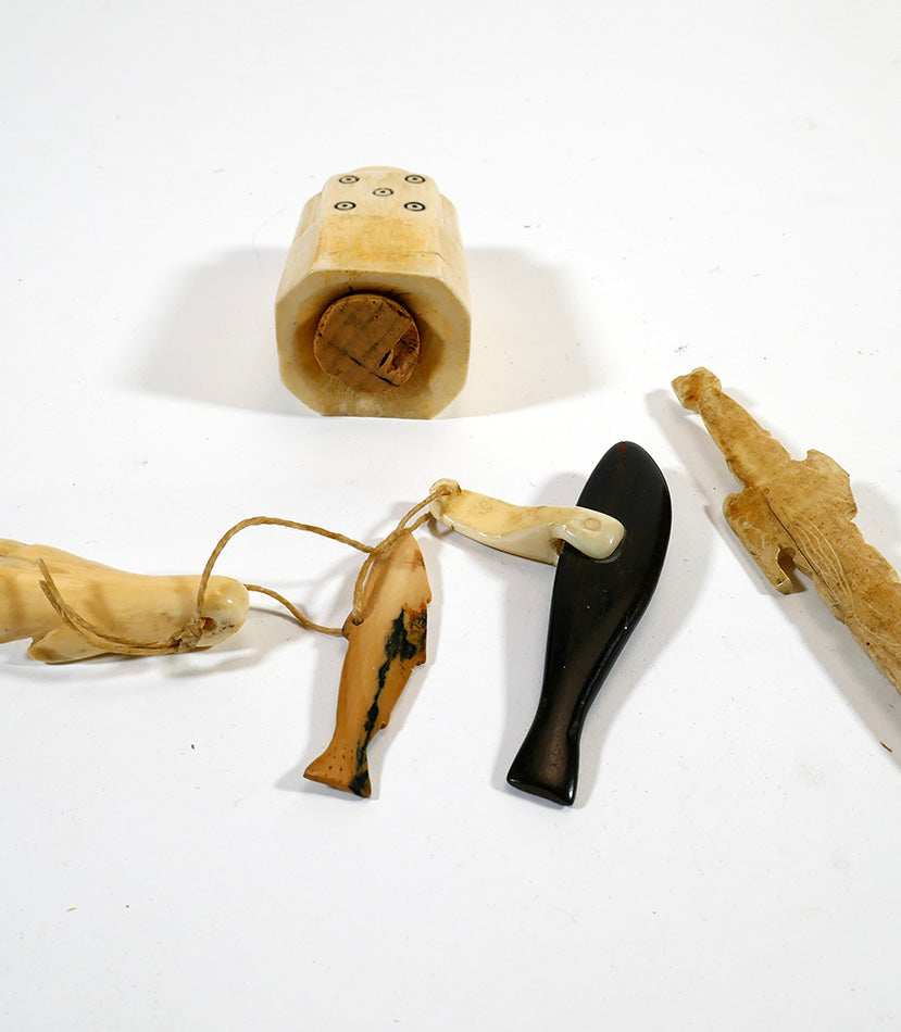 Alaskan Inuit/Eskimo Artifacts Walrus Tusk, Bone, Baleen