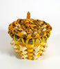Wabanaki Art Amanda Ennis Maliseet Miniature Yellow/Orange Basket