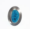 Sterling Silver & Oval Turquoise Navajo Ring Artist Amelia Joe-Chandler