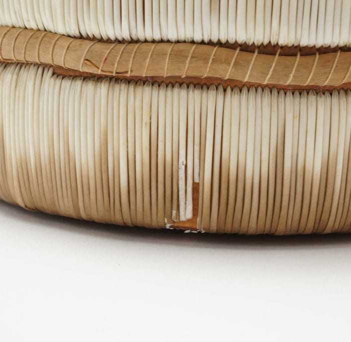 Anishinaabe Quilled Birch Bark Basket