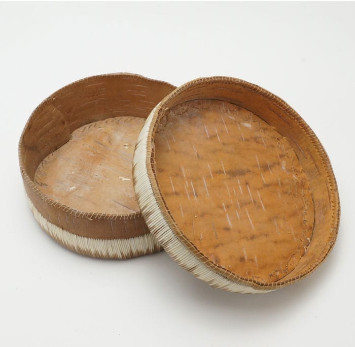 Anishinaabe Quilled Birch Bark Basket