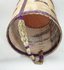 Maliseet Artist Aron Griffith Large Birch Bark Basket with Purple