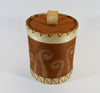 Maliseet Artist Aron Griffith Birch Bark Basket with Etched Fiddlehead Ferns
