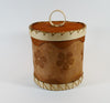 Maliseet Artist Aron Griffith Birch Bark Basket with Etched Flowers