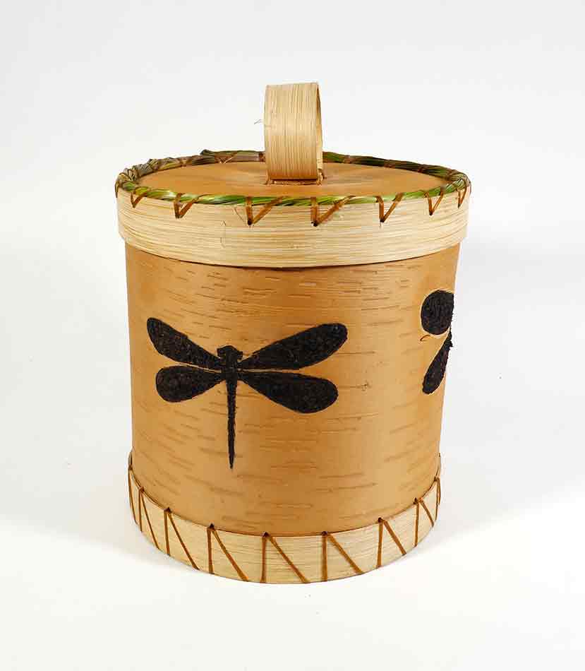 Maliseet Artist Aron Griffith Birch Bark Dragonflies Wabanaki Basket