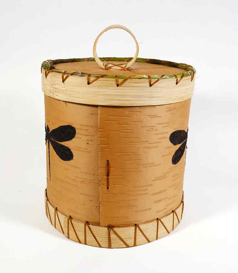 Maliseet Artist Aron Griffith Birch Bark Dragonflies Wabanaki Basket