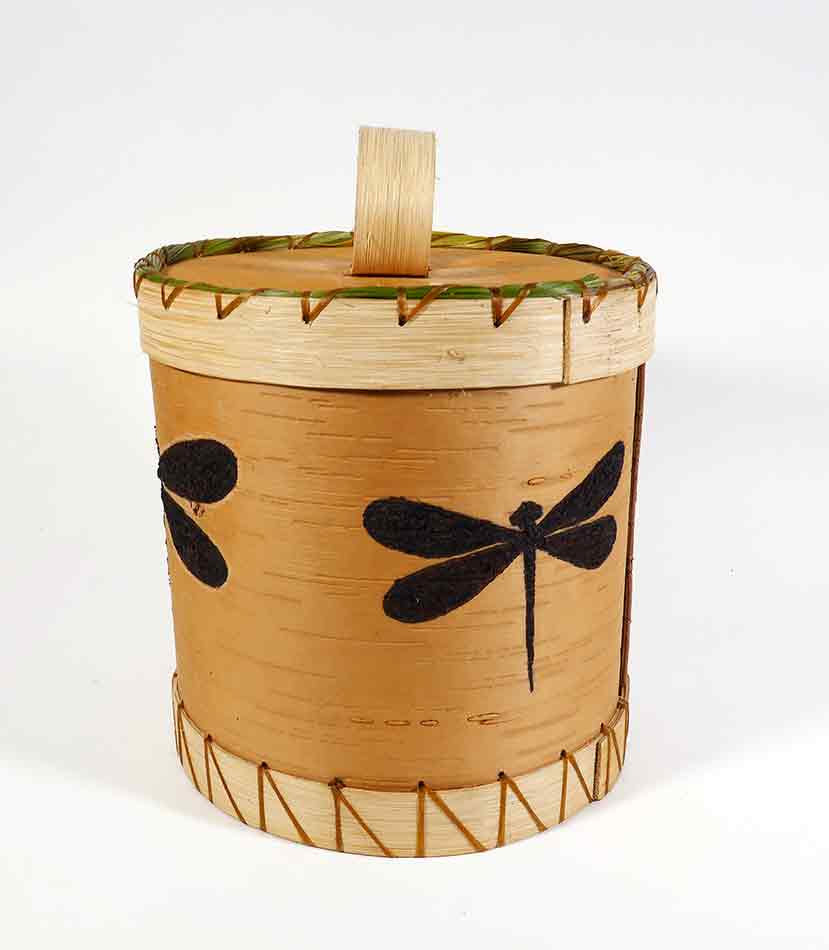Maliseet Artist Aron Griffith Birch Bark Dragonflies Wabanaki Basket