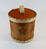 Maliseet Artist Aron Griffith Birch Bark Basket with Etched Flowers