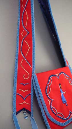 Native American Beaded Bandolier Bag Artist Molly Murphy (Lakota heritage)