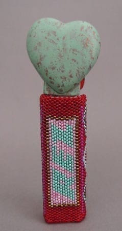 Todd Bordeaux Native American Beaded Pez Dispenser Art (Lakota Sioux)