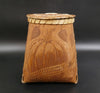 Barry Dana Penobscot Covered Incised Birch Bark Basket White