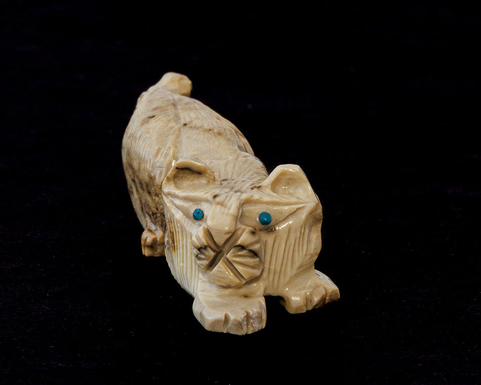 Zuni Fetishes Anthony Mecale Serpentine Bobcat