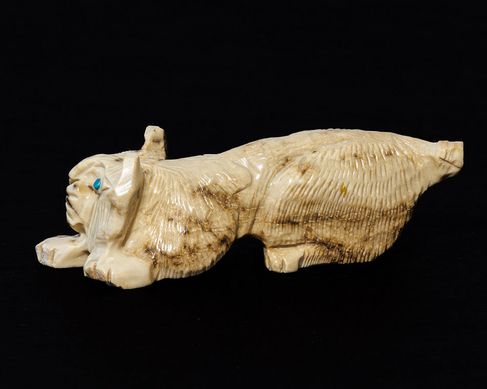 Zuni Fetishes Anthony Mecale Serpentine Bobcat