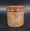 Butch Phillips Penobscot Birch Bark Basket Butterfly Etched