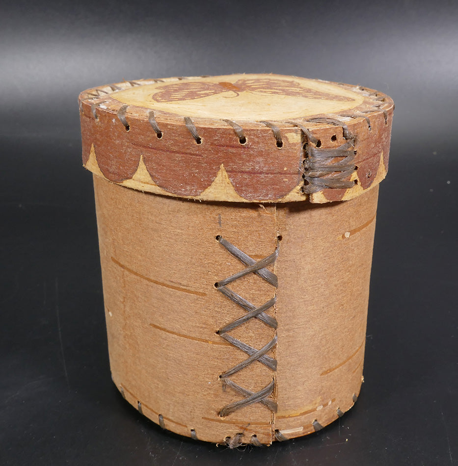 Butch Phillips Penobscot Birch Bark Basket Butterfly
