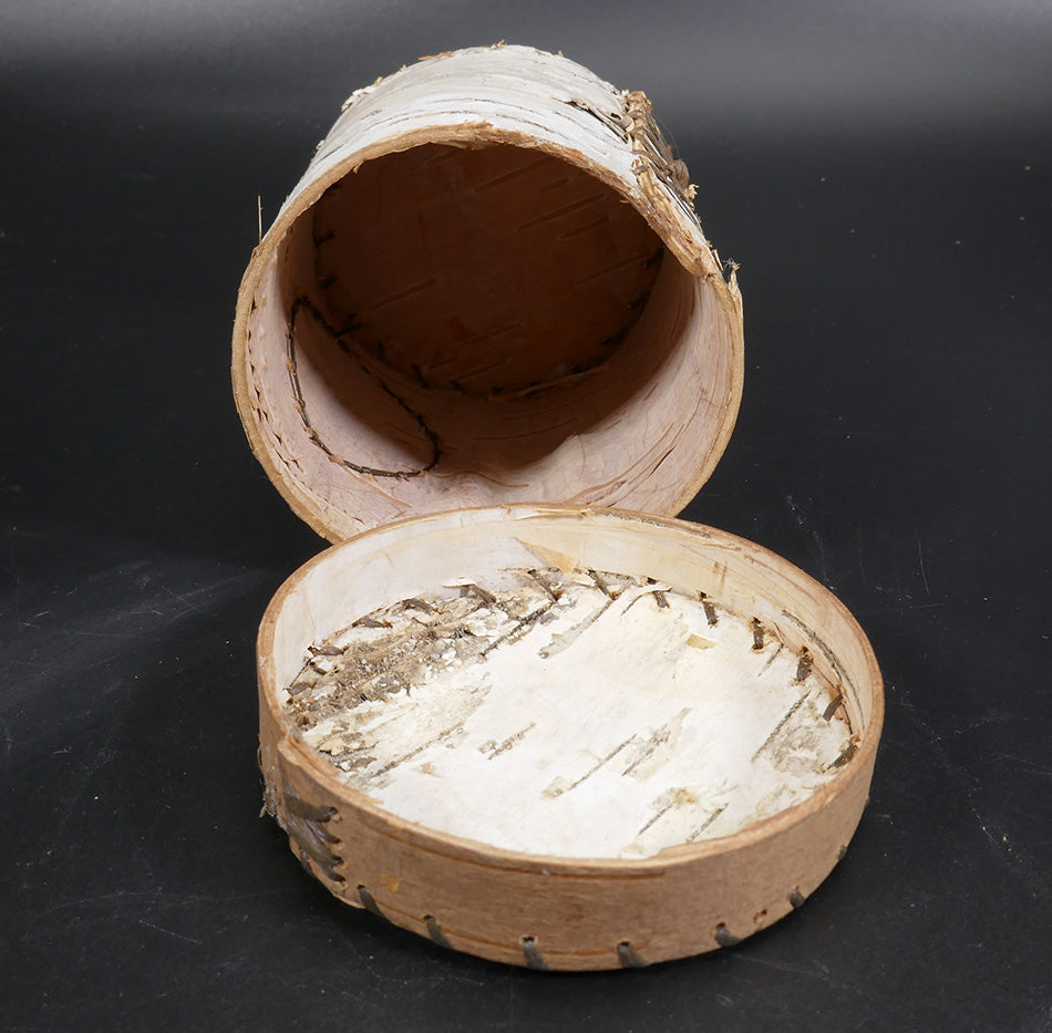 Butch Phillips Penobscot Floral Etched Birch Bark Basket