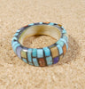 San Felipe Native American Jewelry Charlene Sanchez Reano Mosaic Shell Ring