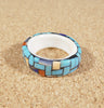 San Felipe Native American Jewelry Charlene Sanchez Reano Mosaic Shell Ring