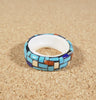 San Felipe Native American Jewelry Charlene Sanchez Reano Mosaic Shell Ring 2