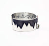 Chris Pruitt Sterling Silver & Coral Mountain Laguna Pueblo Bracelet