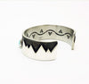 Chris Pruitt Sterling Silver & Coral Mountain Laguna Pueblo Bracelet