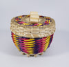Clara Keezer Passamaquoddy Tricolor Basket Wabanaki