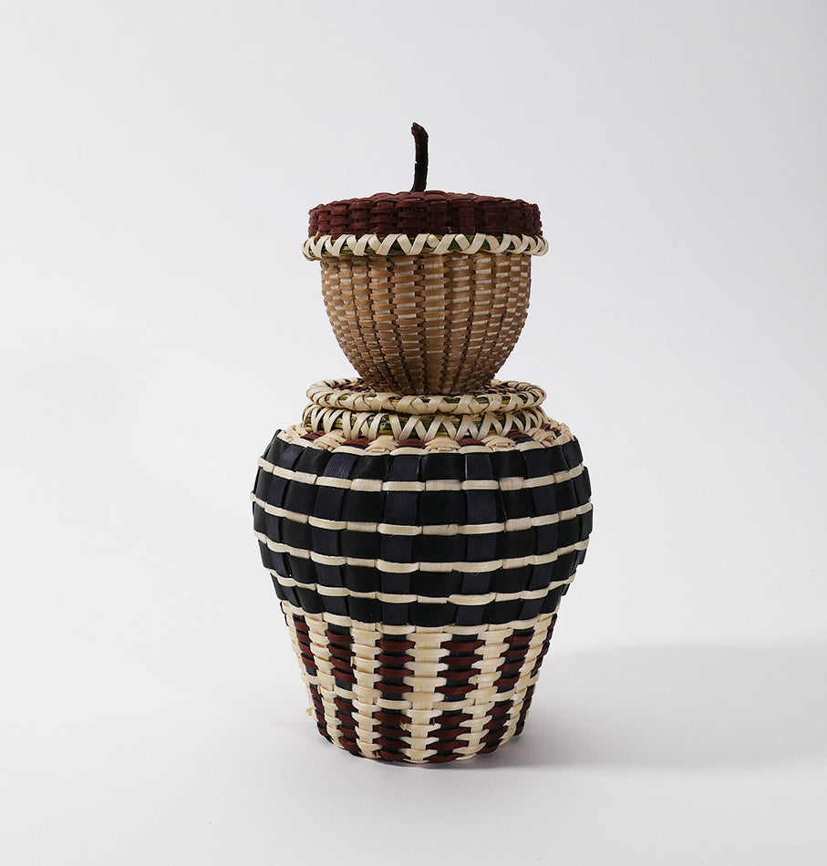 Compound Penobscot Basket with Acorn Caleb Hoffman Wabanaki