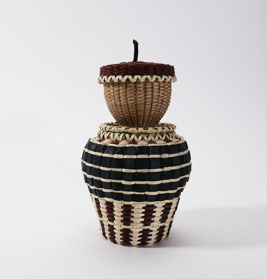Compound Penobscot Basket with Acorn Caleb Hoffman Wabanaki