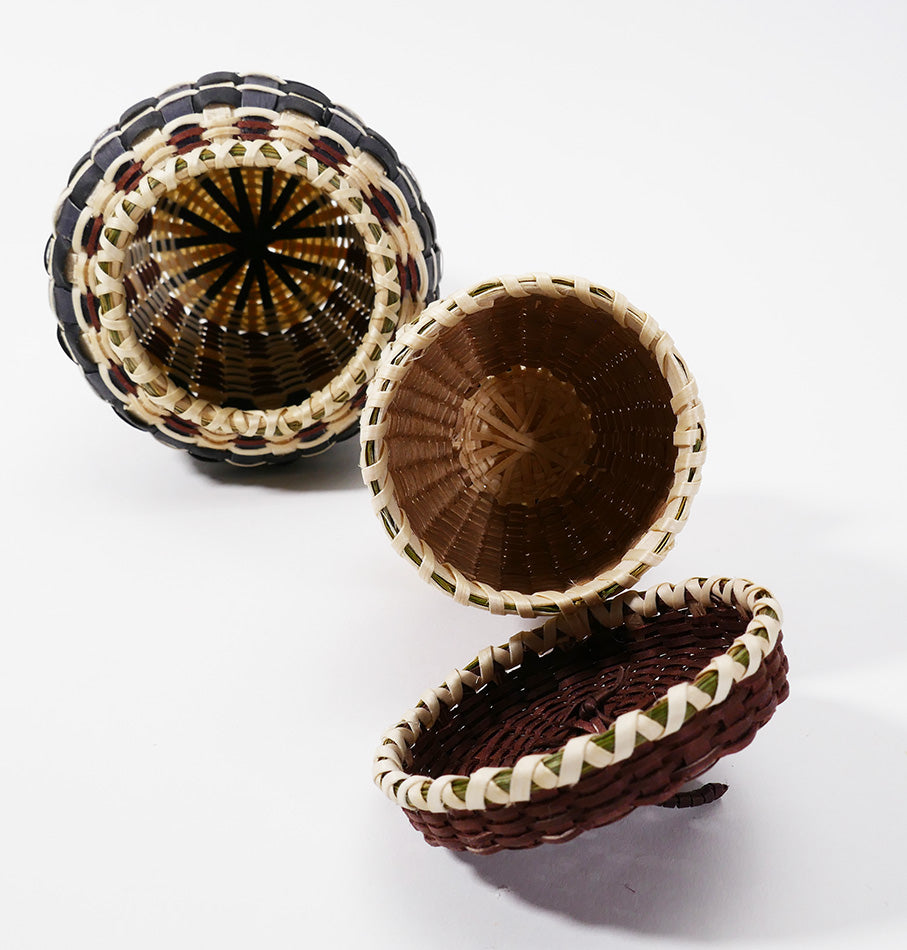 Compound Penobscot Basket with Acorn Caleb Hoffman Wabanaki